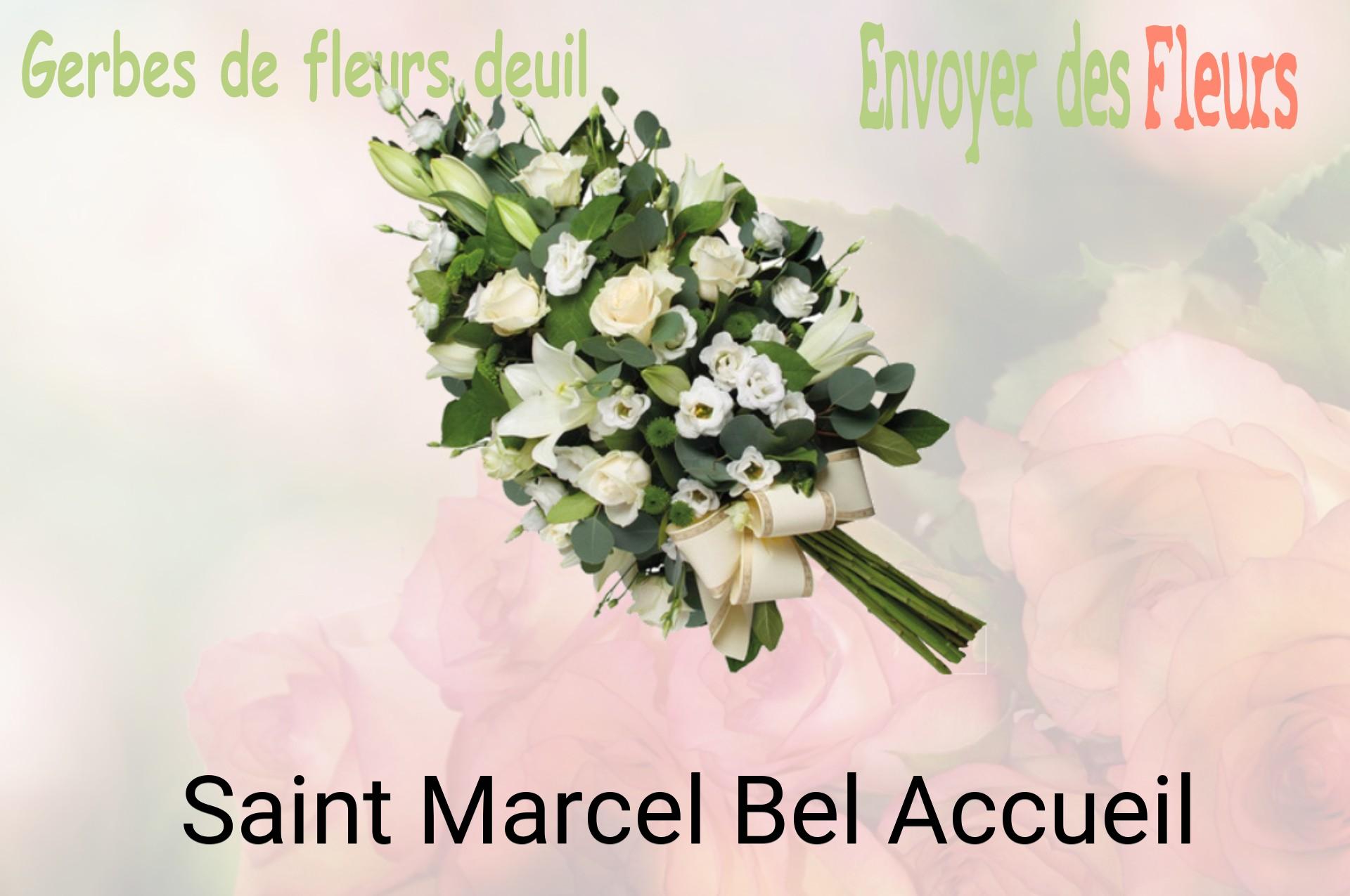 Gerbe de fleurs de deuil livrée à Saint-Marcel-Bel-Accueil